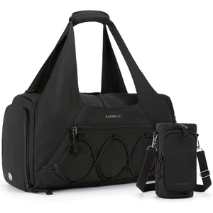 BAGSMART Gym Bag for Women, Lightweight Duffel with Shoe Compartment, Weekender with Wet Pocket, Workout Yoga Tote, Charcoal