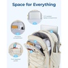 BAGSMART Carry On Travel Backpack, 17 Inch Large Travel backpack Carry On Flight Approved, Anti-theft Personal Item Backpack Travel Bag With Shoe Bag, 30L Water Resistant Casual Daypack, Beige(Beige)