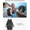 BAGSMART Womens Backpack Carry On Flight Approved, Travel Backpack for Women with Waist Bag, Traveling Lightweight Weekender Casual Daypack 17.3″ Laptop Work Back pack Personal Item Travel Bag, Black(Black)