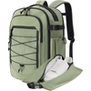 BAGSMART Carry On Travel Backpack, 17 Inch Large Travel backpack Carry On Flight Approved, Anti-theft Personal Item Backpack Travel Bag With Shoe Bag, 30L Water Resistant Casual Daypack, Beige(Green)