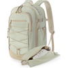 BAGSMART Carry On Travel Backpack, 17 Inch Large Travel backpack Carry On Flight Approved, Anti-theft Personal Item Backpack Travel Bag With Shoe Bag, 30L Water Resistant Casual Daypack, Beige(Beige)