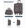 BAGSMART Carry-On Luggage Airline Approved, 20 inch Expandable Suitcase with Duffel bag, Softside Lightweight Suitcases with Spinner Wheels, Gray