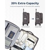 BAGSMART Carry-On Luggage Airline Approved, 20 inch Expandable Suitcase with Duffel bag, Softside Lightweight Suitcases with Spinner Wheels, Gray