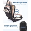 BAGSMART Underseat Carry On Luggage,16″ Softside Suitcase with Wheels, Black(Black)