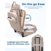 BAGSMART Underseat Carry On Luggage,16″ Softside Suitcase with Wheels, Black(Brown)
