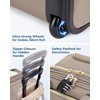 BAGSMART Underseat Carry On Luggage,16″ Softside Suitcase with Wheels, Black(Brown)