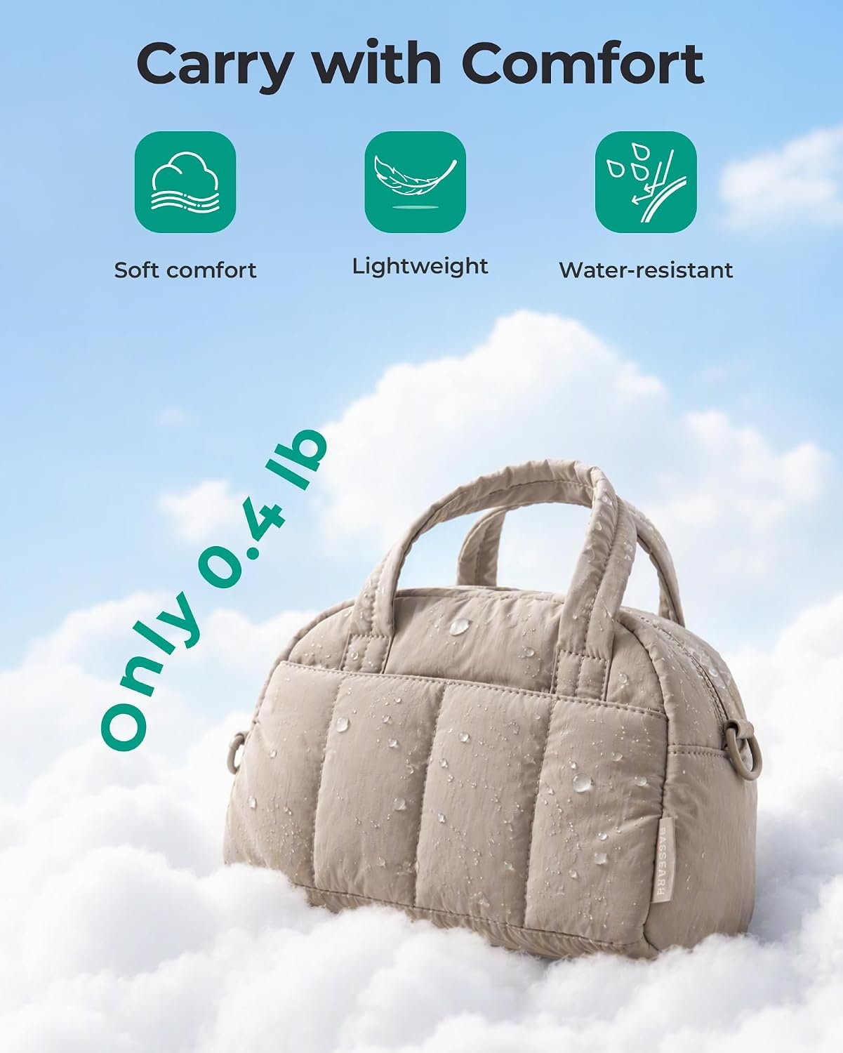 image:imageBAGSMART Crossbody Bags for Women Puffy Travel Small Purse Wallet HandbagsBaby Pink