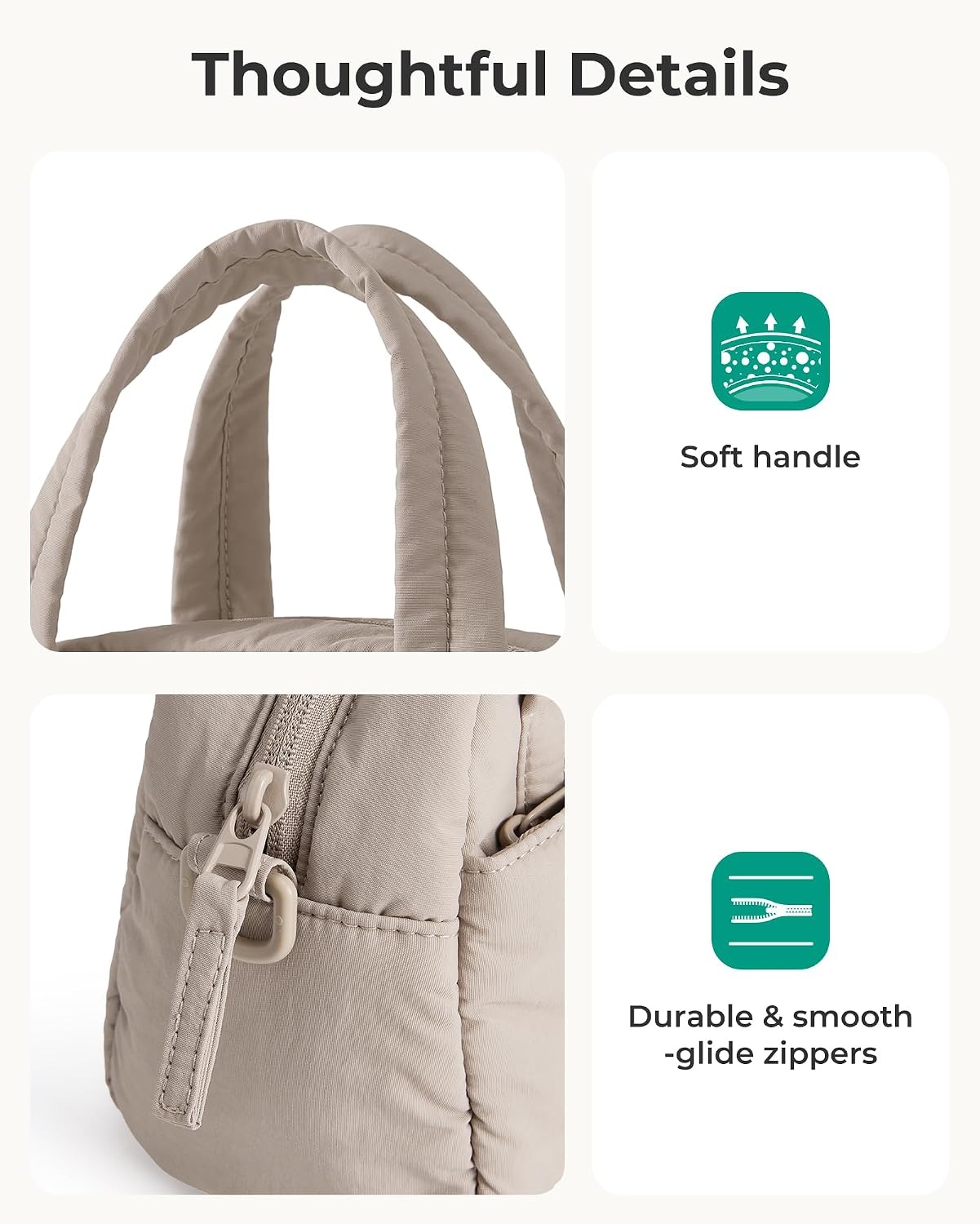 image:imageBAGSMART Crossbody Bags for Women Puffy Travel Small Purse Wallet HandbagsBaby Pink