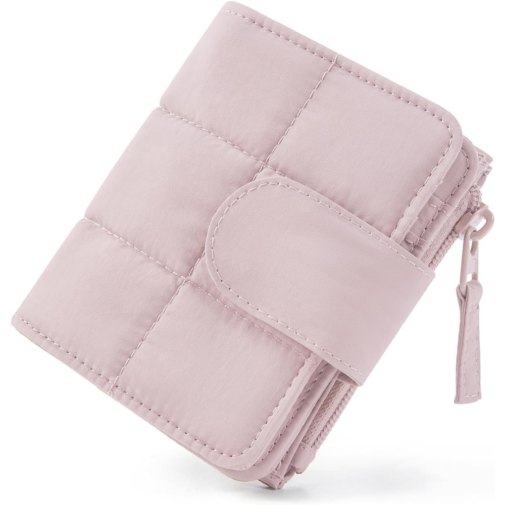 image:imageBAGSMART Womens Wallets Puffy RFID Blocking Bifold Card Holder WalletBaby Pink