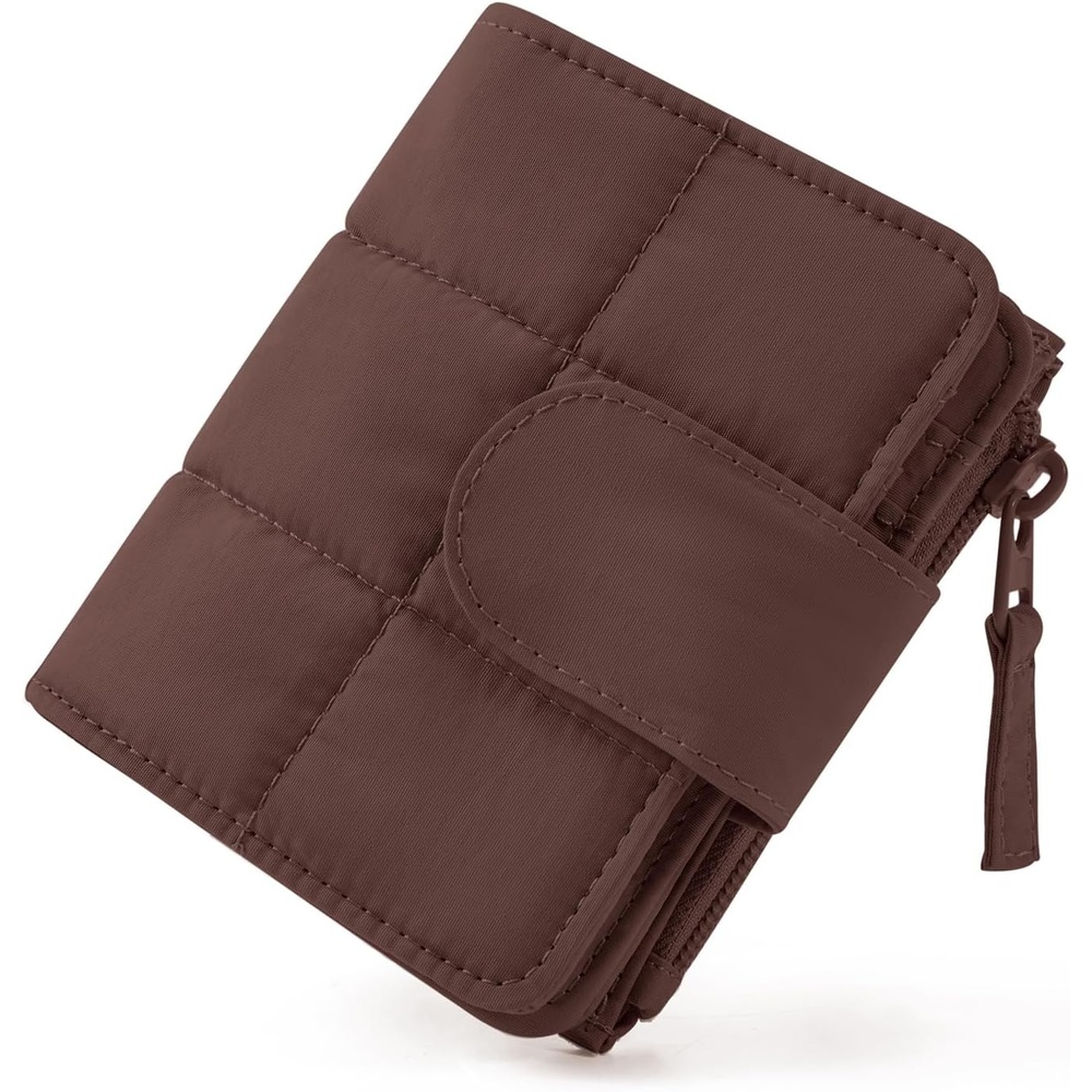 image:imageBAGSMART Womens Wallets Puffy RFID Blocking Bifold Card Holder WalletChocolate
