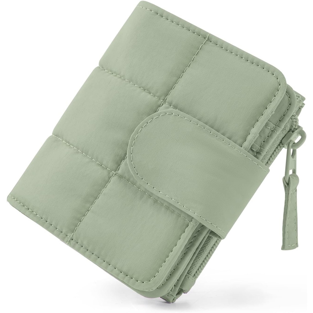 image:imageBAGSMART Womens Wallets Puffy RFID Blocking Bifold Card Holder WalletGreen