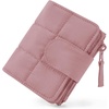 BAGSMART Women’s Wallets, Puffy RFID Blocking Bifold Card Holder Wallet(Dark Pink)