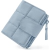 BAGSMART Women’s Wallets, Puffy RFID Blocking Bifold Card Holder Wallet(Light Blue)