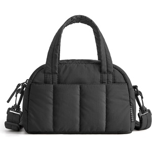 BAGSMART Crossbody Bags for Women, Puffy Travel Small Purse Wallet Handbags(Black)