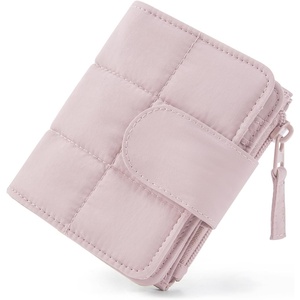 BAGSMART Women’s Wallets, Puffy RFID Blocking Bifold Card Holder Wallet(Baby Pink)