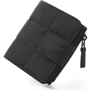 BAGSMART Women’s Wallets, Puffy RFID Blocking Bifold Card Holder Wallet(Black)