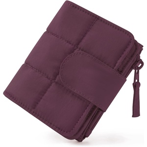 BAGSMART Women’s Wallets, Puffy RFID Blocking Bifold Card Holder Wallet(Cherry Red)