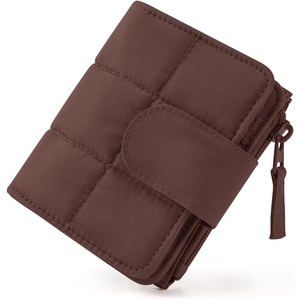 BAGSMART Women’s Wallets, Puffy RFID Blocking Bifold Card Holder Wallet(Chocolate)