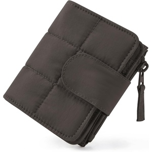 BAGSMART Women’s Wallets, Puffy RFID Blocking Bifold Card Holder Wallet(Dark Grey)