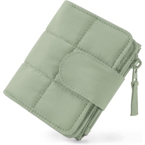 BAGSMART Women’s Wallets, Puffy RFID Blocking Bifold Card Holder Wallet(Green)