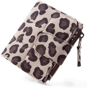 BAGSMART Women’s Wallets, Puffy RFID Blocking Bifold Card Holder Wallet(Leopard)
