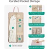 BAGSMART Garment Bags for Travel Foldable Carry on Suit Carrier for Hanging Clothes Stylish Dress Carrier Large Convertible Weekender Garment Bags for Women Men(Puffy Light Pink)