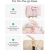 BAGSMART Garment Bags for Travel Foldable Carry on Suit Carrier for Hanging Clothes Stylish Dress Carrier Large Convertible Weekender Garment Bags for Women Men(Puffy Light Pink)