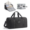 BAGSMART 2-in-1 Garment Duffle Bag with with Shoes Bag, White(Black)