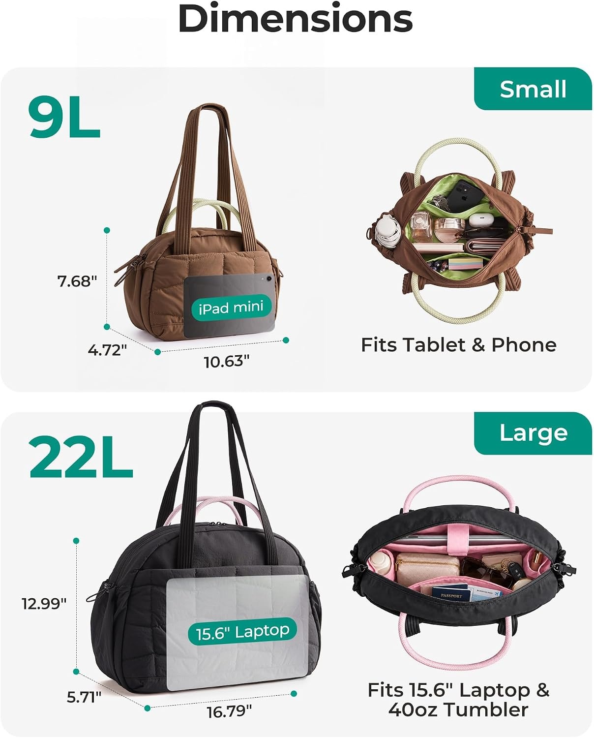 image:imageBAGAMSRT TRINI Tote Handbag for Women Commuting Travel FitnessBlack