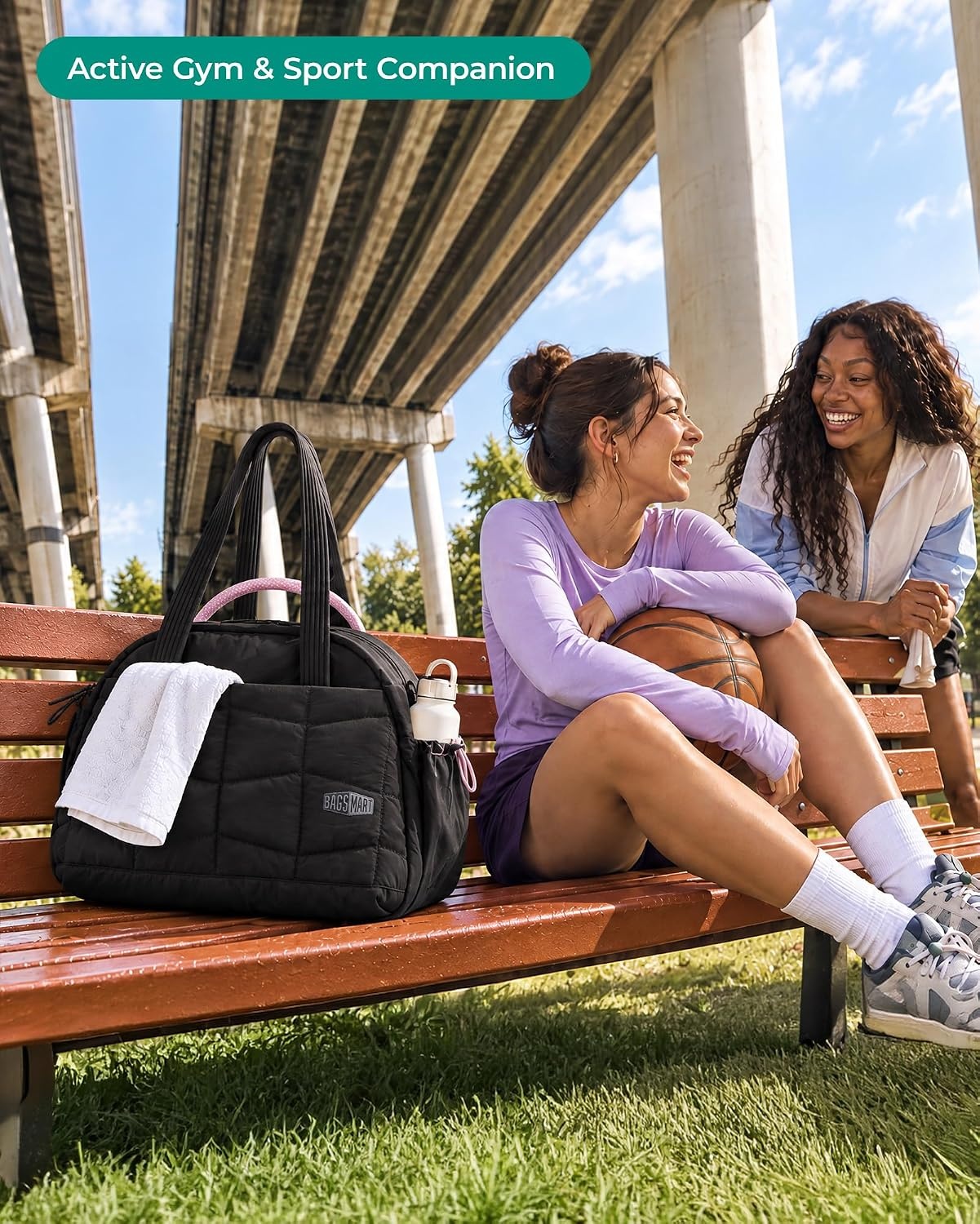 image:imageBAGAMSRT TRINI Tote Handbag for Women Commuting Travel FitnessBlack